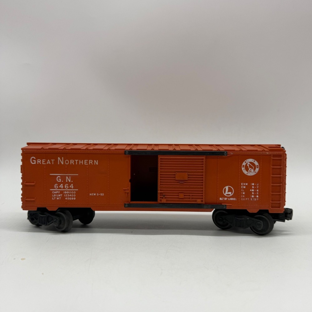 Lionel 6464-25 Great Northern Boxcar O Gauge Orange Postwar w Box